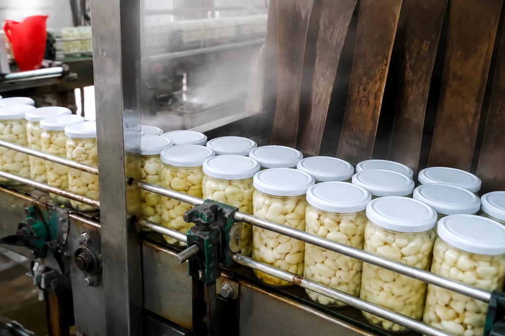 Pickled garlic with export packaging