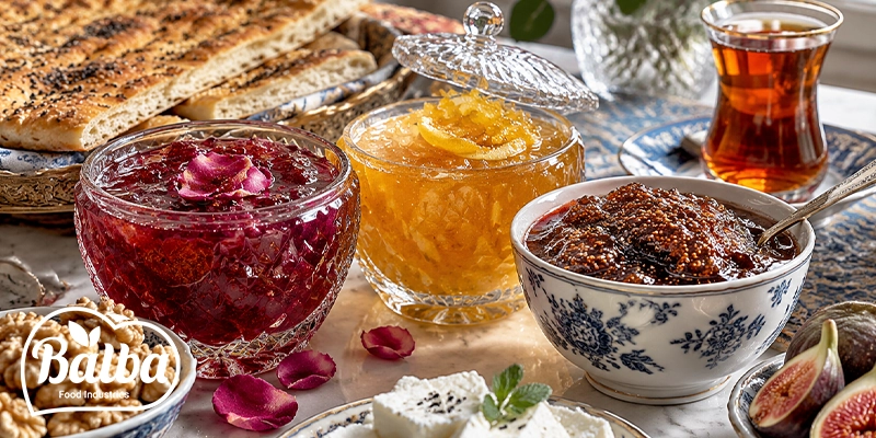 مربای مجلسی متنوع برای پذیرایی هتل
